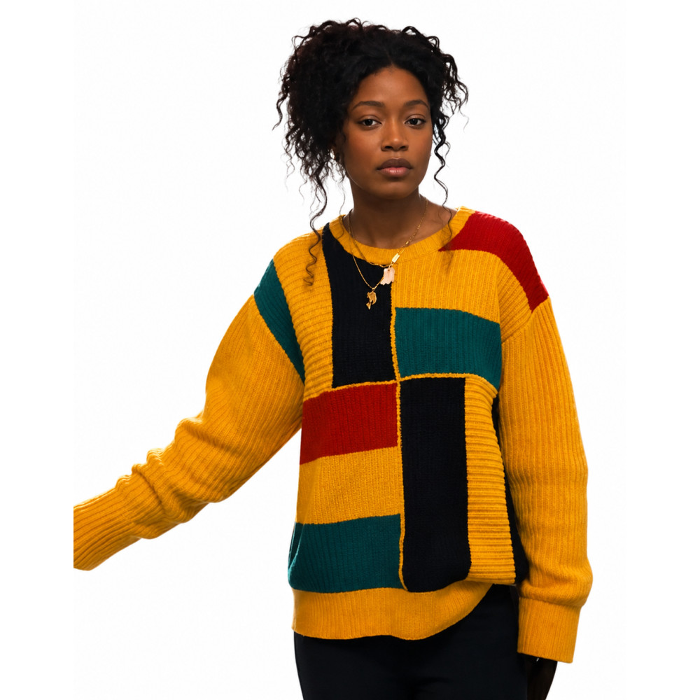 Keke Palmer The Burbs 2026 Colorblock Knit Sweater | America Suits